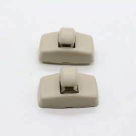 Unbranded 2 Interior Beige Sun Visor Support Clip Hook For VW Jetta Golf Passat 3B0857561B