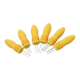 Rocky Mountain Goods Soft Grip Corn Holders – 6-Piece Set – Non-Slip Corn on the Cob Skewers for Easy Corn Eating – Stainless Steel Pins for Secure Grip – Perfect for BBQs, Cookouts & Outdoor Dining