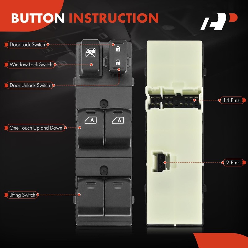 A-Premium 2 Auto Master Power Window Switch Compatible with Infiniti