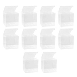 Transparent Packaging Box Set: 100 Pieces Transparent Gift Boxes Macaron Candy Display Cube for Wedding Christmas Party 5 x 5 x 5 cm