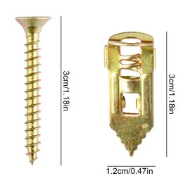 Thyonta Wall Plugs Plug Screws 50PCS Fixing Screws and Wall Plugs Easy to Use for Plasterboard Drywall Hollow Door Plaster Boarding Fixings