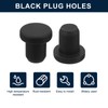 sourcing map 32 Pieces Black Rubber Stopper, 5.5mm Plug Holes