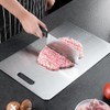 Cutting Board 23x34cm, 304 Stainless Steel Double-Sided Cutting Board for