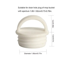 NentMent 5 Pack Spin Mop Bucket Drain Plug Replacement Stopper Water Tub Round Pipe Tubing End Cap Holes Cover Plugs with Pull Ring for Flat Mop Buckets Bathtub Kitchen Bathroom Hole 19mm/0.75inch