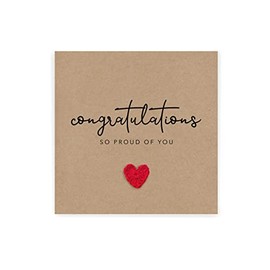 Congratulations on your new job card, So Proud of you, Good Luck, new job card for her, New role card, Congratulations Job (Red)