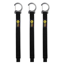 Wrap-It Storage Quick Clips - 20" (3-Pack) Black - Hose Organizer Straps with a Clip to use as an Extension Cord Organizer or RV Hose Storage