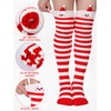 Suhine 6 Pairs Women Christmas Thigh High Fuzzy Socks Cute