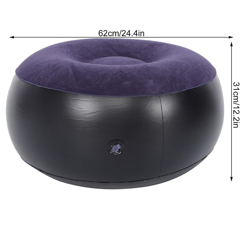 01 Inflatable Flocking Chair, Foldable Indoor Outdoor Round Portable Inflatable