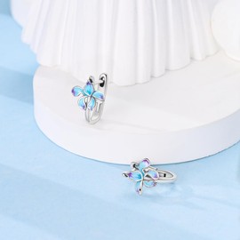 Hapour Sterling Silver 925 Hoop Earrings for Women Small Hoop Earrings Cartilage Helix Earrings Women, Sterling Silver