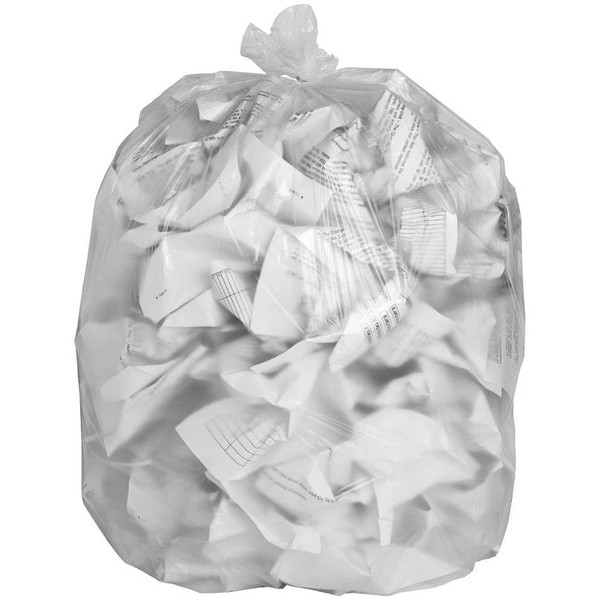 Muscle Bag - 4 Gallon Durable Waste Bin Trash Bags, 50 Bags Per Roll (A Total of 500 Wholesale Value Bags) 6 microns, High Density, Leak Proof Plastic, 17in Width x 18in Height Garbage Bags