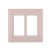 Leviton REWP2-FP Renu Two-Gang Screwless Snap-On Wallplate, Fresh Pink Lemonade