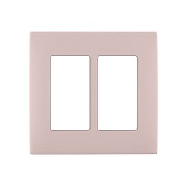 Leviton REWP2-FP Renu Two-Gang Screwless Snap-On Wallplate, Fresh Pink Lemonade
