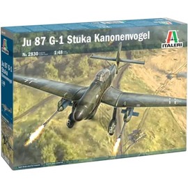 Italeri 2830 1:48 Junker Ju-87G-1 Stuka Cannon Bird Model Building Kit, Standing Model Building, Crafts, Hobby, Gluing, Plastic Kit, Detailed Unpainted