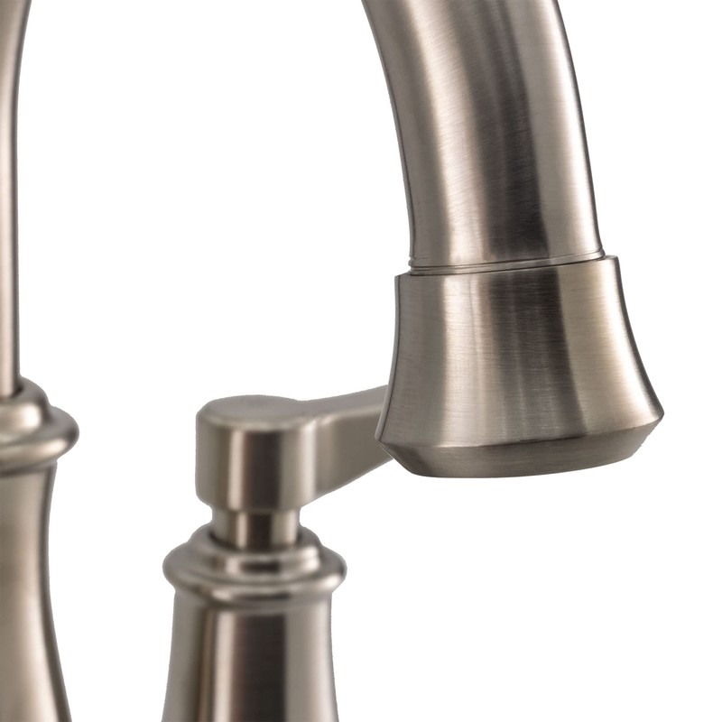 RecPro RV Bathroom Faucet Tall Spout Brushed Nickel with Drain