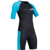 Cressi Tiburon 2 mm Short Sleeves Short Wetsuits, Black/Aquamarine, XS