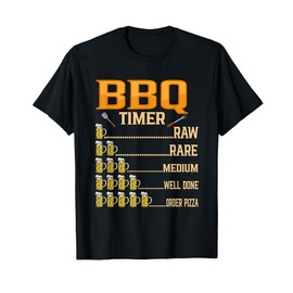BBQ Timer Raw Rare Medium Well Done Grill Lovers T-Shirt