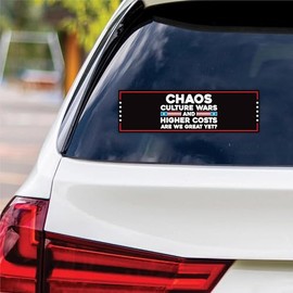 Chaos - Anti-MAGA Vinyl Sticker, Resist Hate, Anti-Trump, Anti Oligarchy, Resist Racism, Resist Fascism Bumper Sticker, 10" x 3"