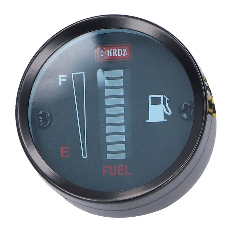 LED Fuel Meter Gauge Indicator 52mm Dia 12V Adjustable Resistance