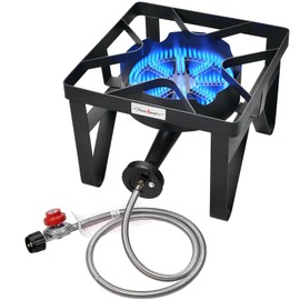 Vivicreate High Pressure Propane Gas Outdoor Burner Stove Cooker Burner Grill 185000 BTU power with Regulator and Hose parrilla de gas estufas de gas para cocinar afuera