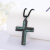 StoryMidir Black Cross Necklace 925 Sterling Silver Turquoise Cross Pendant