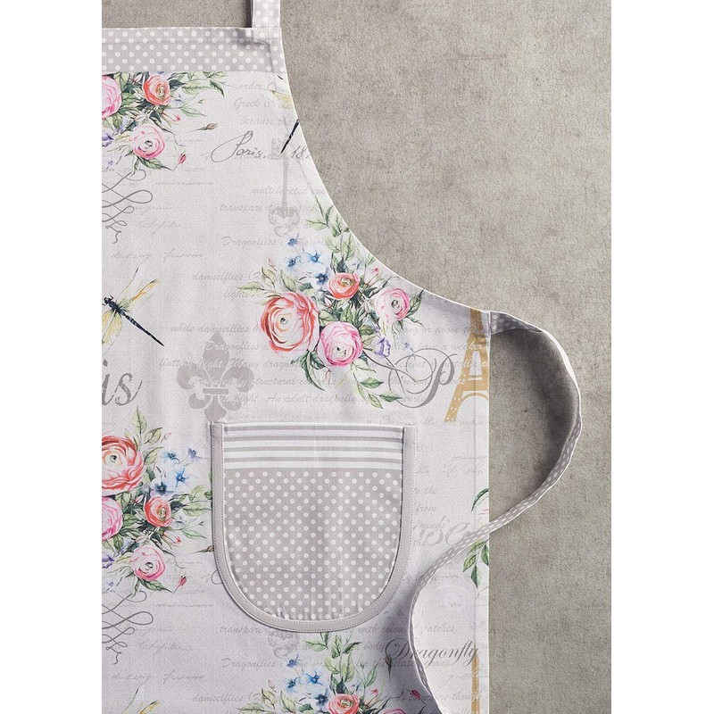 Maison d'Hermine 100% Cotton 1-Piece Kitchen Apron with Adjustable Neck