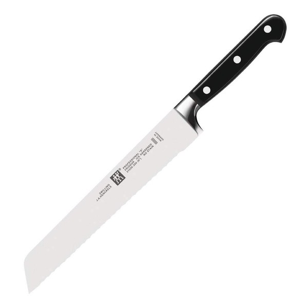ZWILLING Bread Knife, Blade length: 20 cm, Serrated blade, Special stainless steel/Plastic handle, Professional S,Silver/Black,20 x 5 x 5 cm
