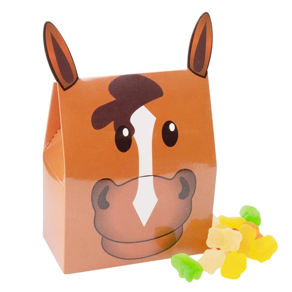 Restaurantware Pastry Tek 4 x 2 x 5 Inch Farm Animal Party Bags 100 Pony Barnyard Party Favor Bags - Tab-Lock Closure Shipped Flat Paper Farm Animal Candy Bags For Farm-Themed Parties Or Birthdays