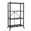 YSSOA 4-Tier Heavy Duty Foldable Metal Rack Storage Shelving Unit