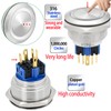 30mm Latching Push Button Switch Big Button White DPDT/SPDT Waterproof