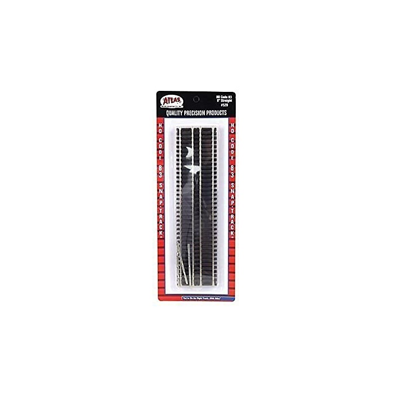 Atlas Model Railroad HO Code 83 9" Straight (6)