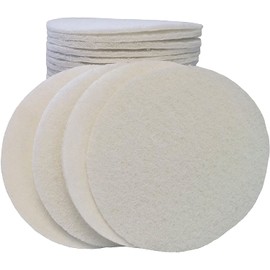 STARCKE Premium 5 Inch Non Woven Surface Conditioning Discs - for Dry Sanding Countertops, Auto Body Repair, Marine, Paint, Plastics, Metal and Fiberglass (50 Pack, White (Non-Abrasive))