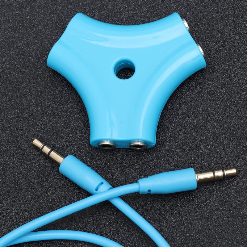 Gatuida 3pcs Way Headset Audio Splitter Cable Share Audio Friends