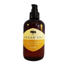 100 % Pure Organic Argan Oil 250ml - Cold Pressed Premium Quality Cosmetic Moroccan Oil for Face, Skin, Hair, Nails - Non-greasy, Fast Absorbing - all In one treatment for anti-ageing, anti-wrinkles, acne, scars, stretch marks, cuticle, split ends, frizz