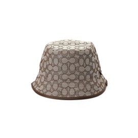 Coach Women's Signature C Jacquard Bucket HAT, Brown, M/L
