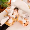 Cute Cartoon Cat Shaped Doll Plush Sleeping Long Throw Pillow