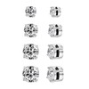 GUTERTOP 4 Pairs Stainless Steel Magnetic Stud Earrings for Women