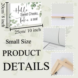 CHDITB Bathroom Canvas Wall Art Plant Pictures Framed Decor Set of 4pcs(8”X10”) Motivational Frames Quotes Sage Greens Pictures Canvas Wall Decor for Bathroom Toilet Laundry Restroom Balcony Nursery