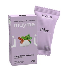 Pasta Dental en Tableta MU&ME Sabor Canela con Flúor Refill
