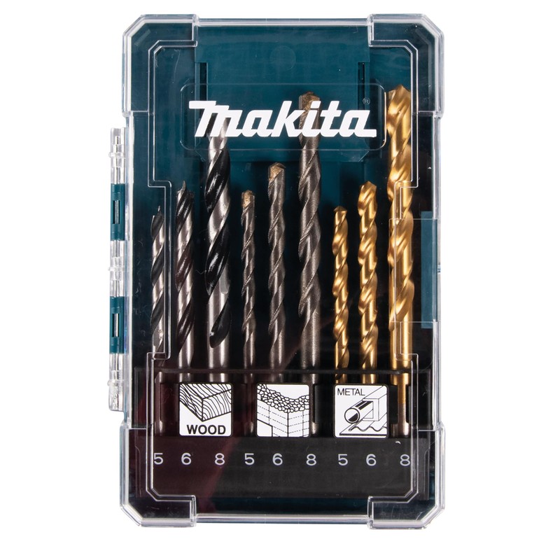 Makita D-71962 Drill Bit Set 9 Pieces in Storage Box