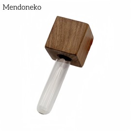 Mendoneko Creative Flower Arrangement Refrigerator Magnet, Magnetic Flower Arrangement Device,Tube Flower Arrangement, Solid Wood Magnetic Suction Flower Arrangement Decoration (Wood, Walnut Wood)