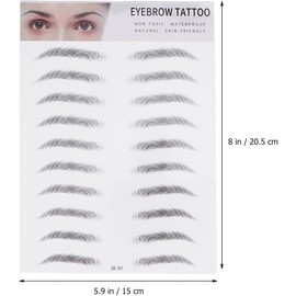 Cabilock 2 Piezas Pegatina para Cejas Falsas D, de Papel Negro para Hombres Vello Artificial Realista, Dura Varios Días, Uso Fácil para Cejas Escasas