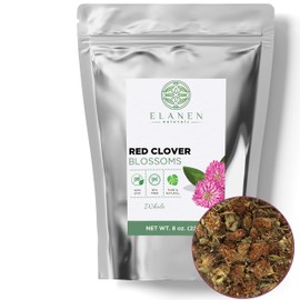 Red Clover Blossoms 8 oz. (227g), Contains Organic Non-GMO Red Clover in non-BPA Packaging, Red Clover Tea Organic, Red Clover Blossoms, Red Blossom Tea, Organic Red Clover Tea, Whole