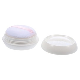 Baluue 1 Set Reusable Makeup Powder Container with Sponge Puff Portable Plastic Loose Powder Compact for Travel Home Use Glitter Blusher