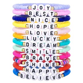 FTTLCUS Friendship Bracelets Beaded Bracelet for Women Summer Beach Clay Strech Party Favor Jewelry