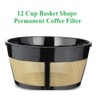 8-12 Cup Basket Shape Permanent Coffee Filter & a set