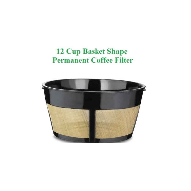 8-12 Cup Basket Shape Permanent Coffee Filter & a set