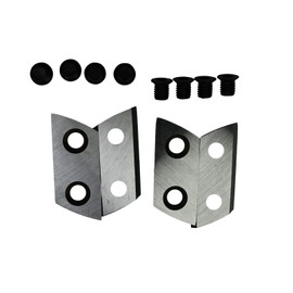 2 Pair Wood Chipper Blades Garden Shredder Knives Replacement Double Sided Cutting Tools Compatible with Sun Joe CJ601E, CJ602E, Earthwise GS70015-1 Pair of Durable Cutting Knives