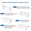 FUANGUI Spandex Rectangle Fitted Tablecloth,6FT Rectangular Fitted Table Cloth Washable
