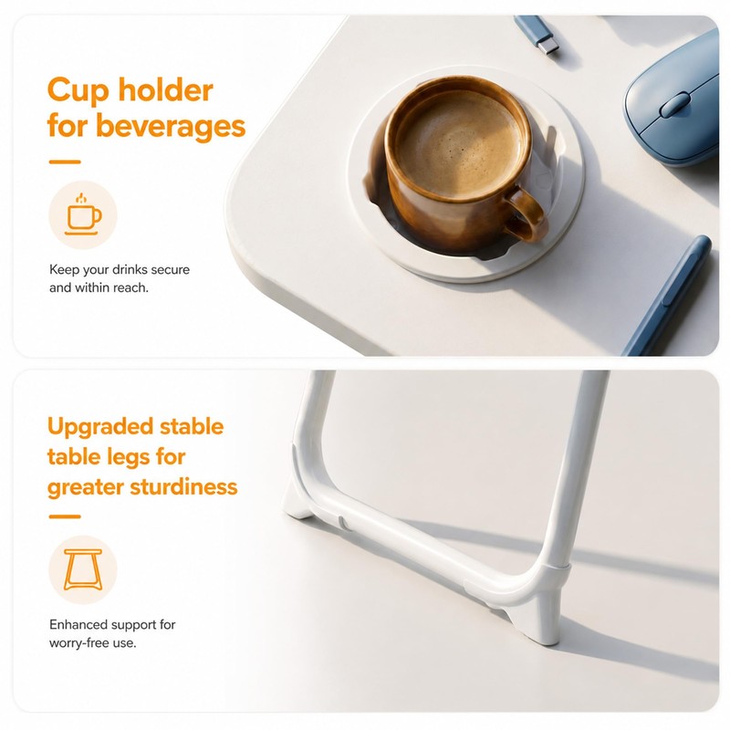 Car Desk for Laptop, Car Seat Table Tray with Cup
