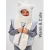 LATTEMARMALATTE Cute Cat Ears Winter Hat, 3 in 1 Plush
